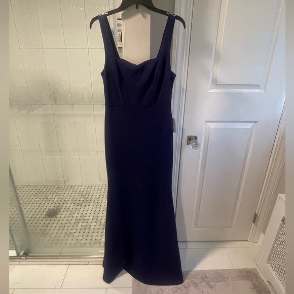 NWT Lulu’s Navy Floor Length Dress - Picture 2 of 2